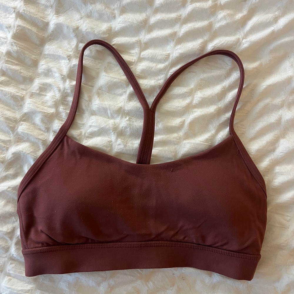 lululemon flow Y nulu smoky red (Maroon) Sports Bra A/C cups